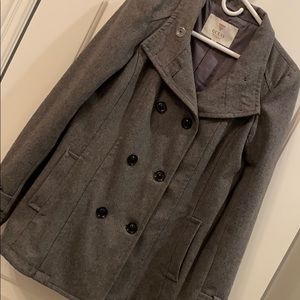GUESS gray pea coat